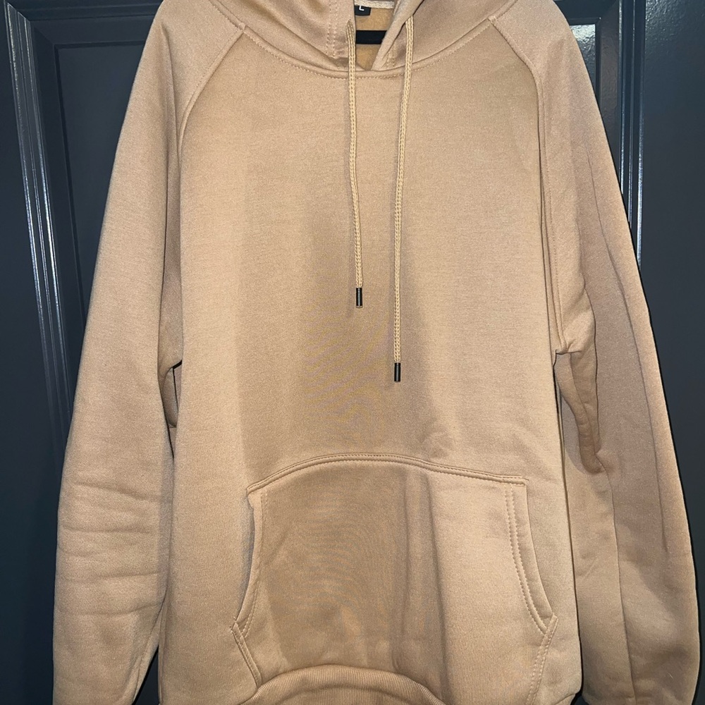 New Tan Hoodie with Front Pocket